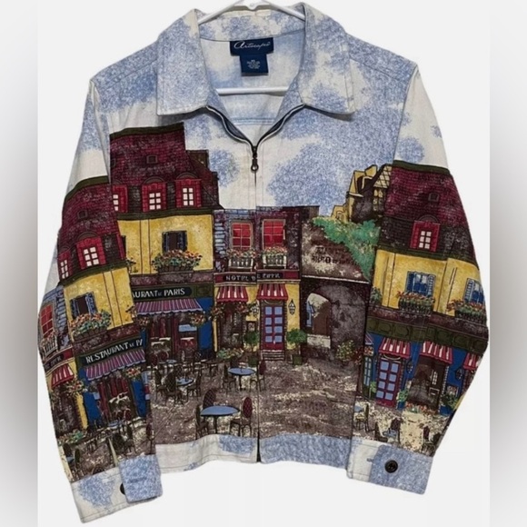 Artscapes Jackets & Blazers - Vintage Artscapes Cotton Painted Light Jacket Women's